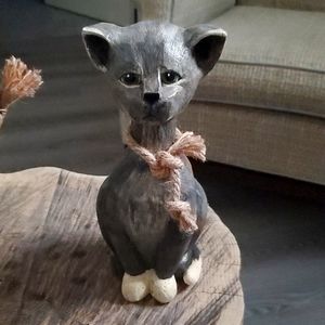 Wood Carved Cat